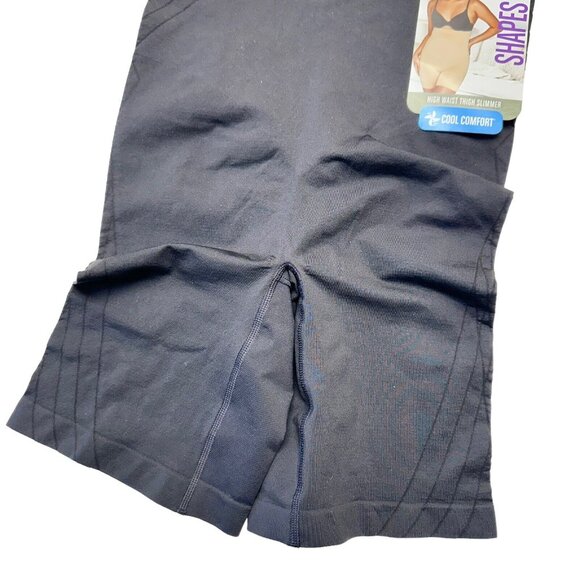 Maidenform Cool Comfort High Waist Firm Shaping Shorts SZ M  Black Recycled Yarn - Picture 3 of 10